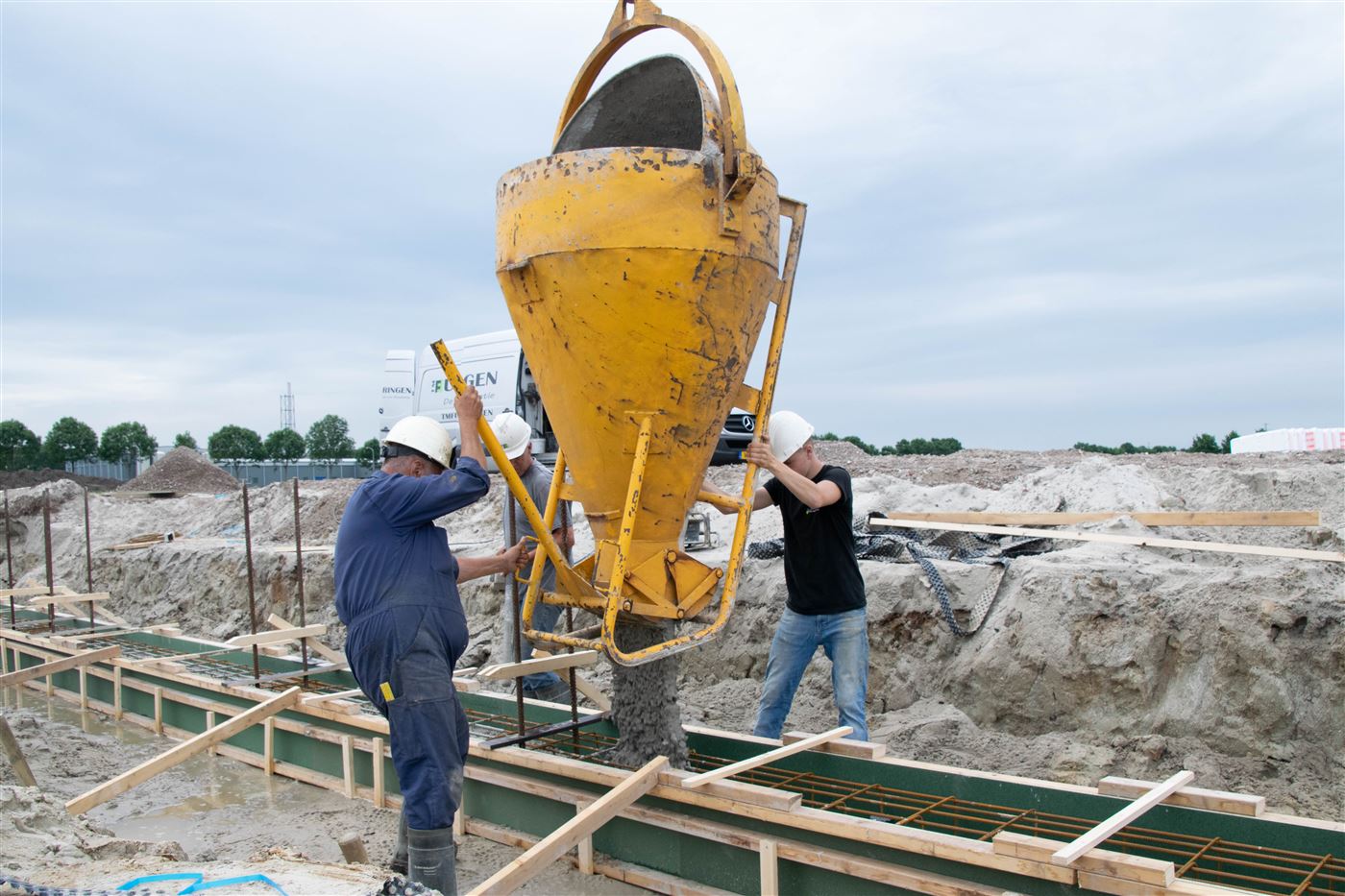 beton storten fundering laaddock